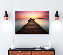 Obraz Drevené mólo pri mori 1970